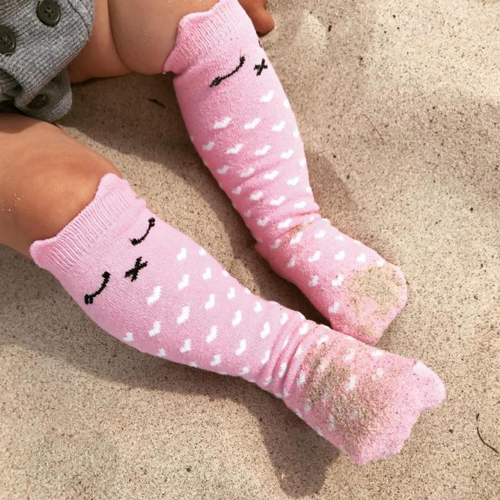 Mama's Feet Dětské podkolenky s kočičkou Crazy Animals Pinky Kitty růžové  Velikost: 3-4 roky - Mama's Feet - Ponožky a punčochy - Malvík.cz
