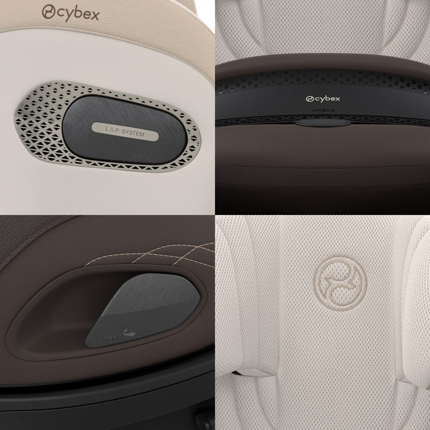 Luxusní design Cybex Anoris Si Style - kožený vzhled a 3D síťovina