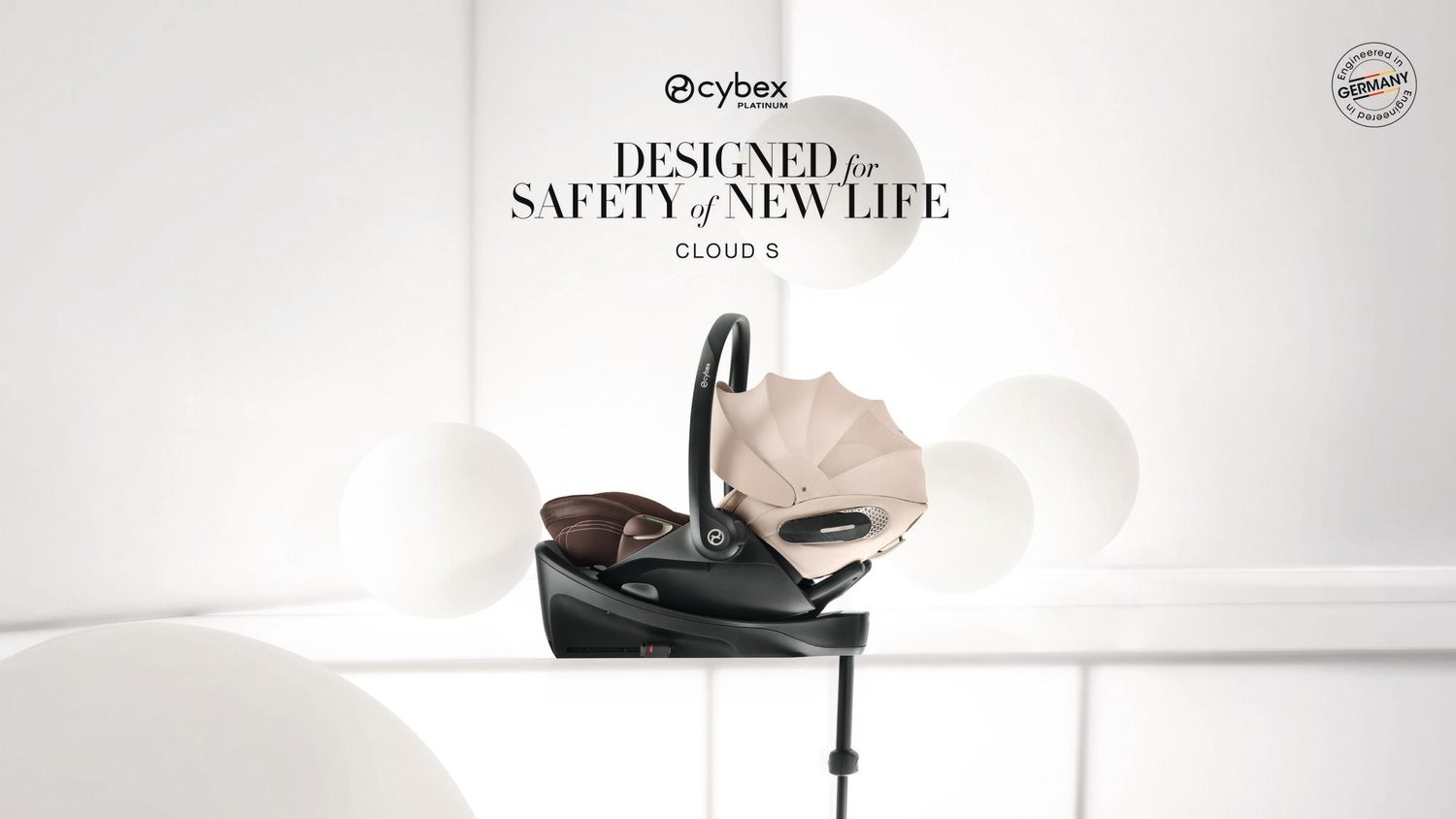 CYBEX Cloud S - autosedačka pro novorozence s plnou polohou vleže a L.S.P. ochranou
