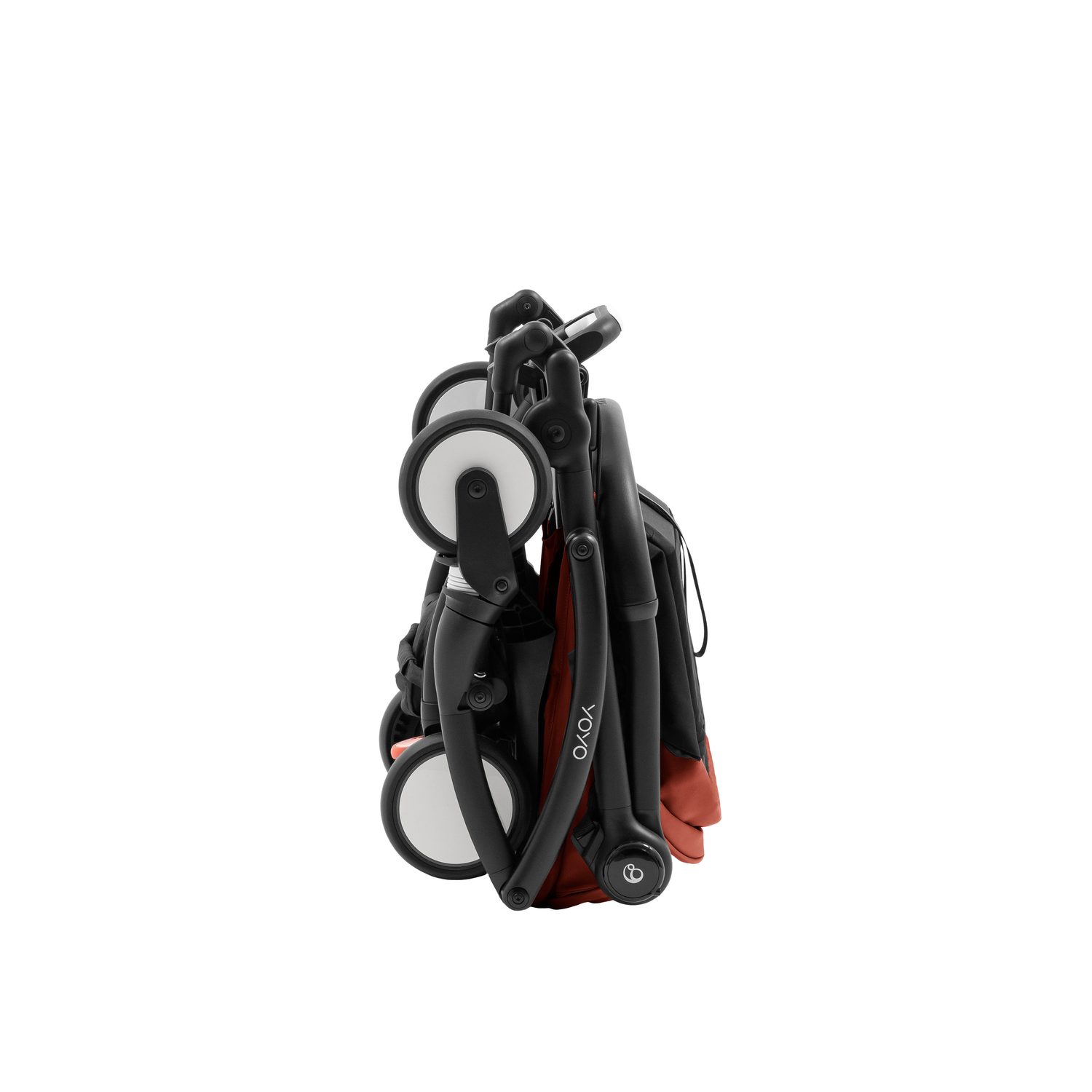 Stokke YOYO⁵ Newborn Pack - skládání jednou rukou společně s podvozkem do ultrakompaktního tvaru