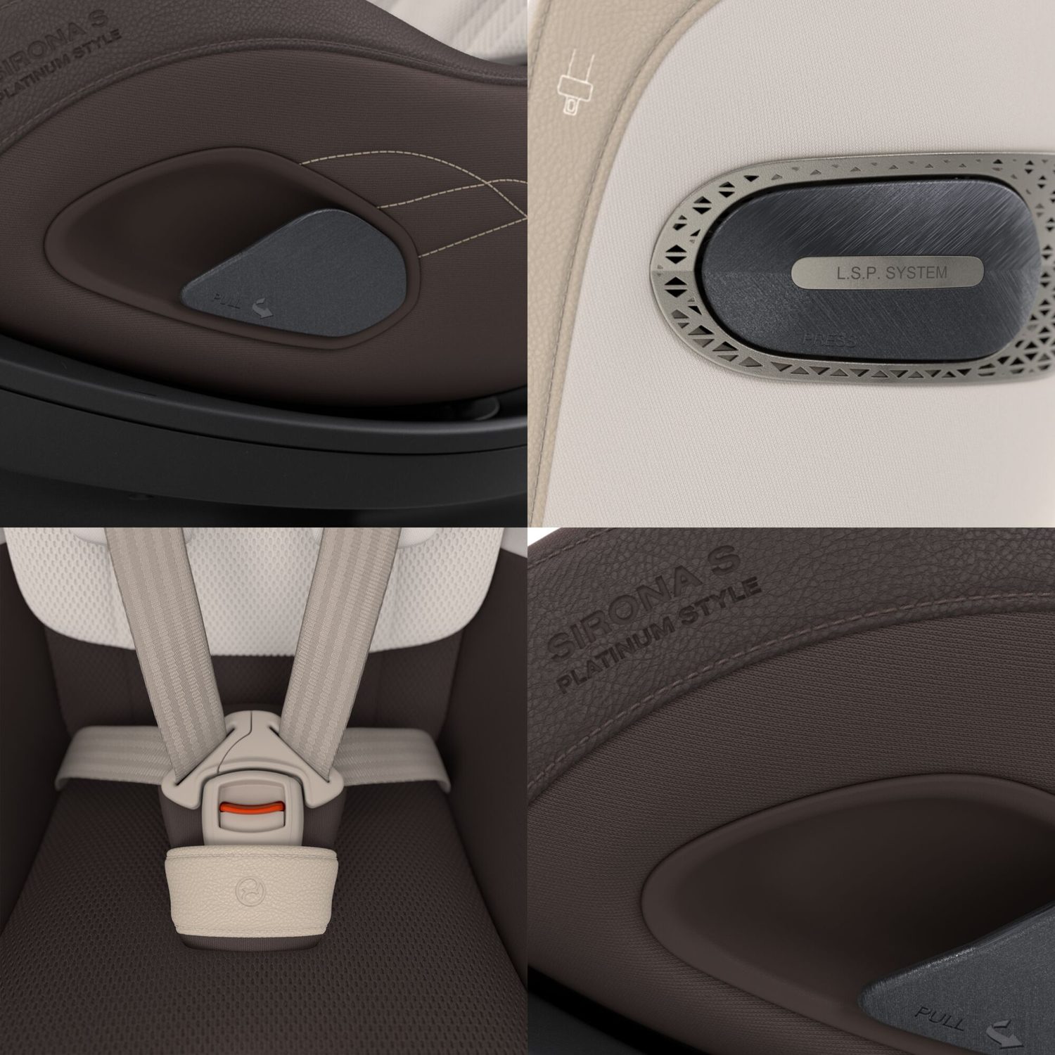 Luxusní design Cybex Sirona S Style - kožený vzhled a 3D síťovina