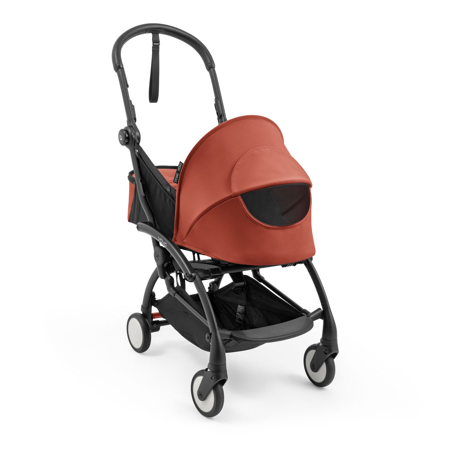 Stokke YOYO⁵ Newborn Pack - ventilační okénka ve stříšce a v nožní části pro proudění vzduchu