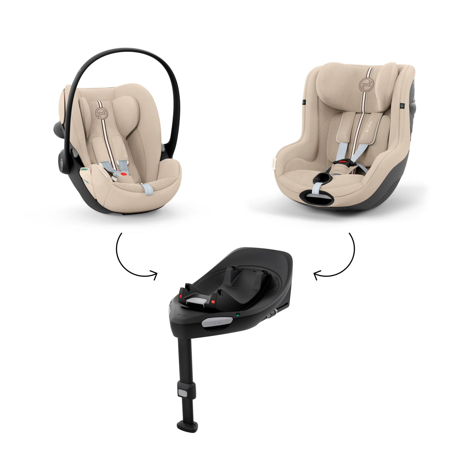 Cybex Modular G3 - Sirona G3 i-Size Plus na základně Base G3 s ISOFIX a opěrnou nohou