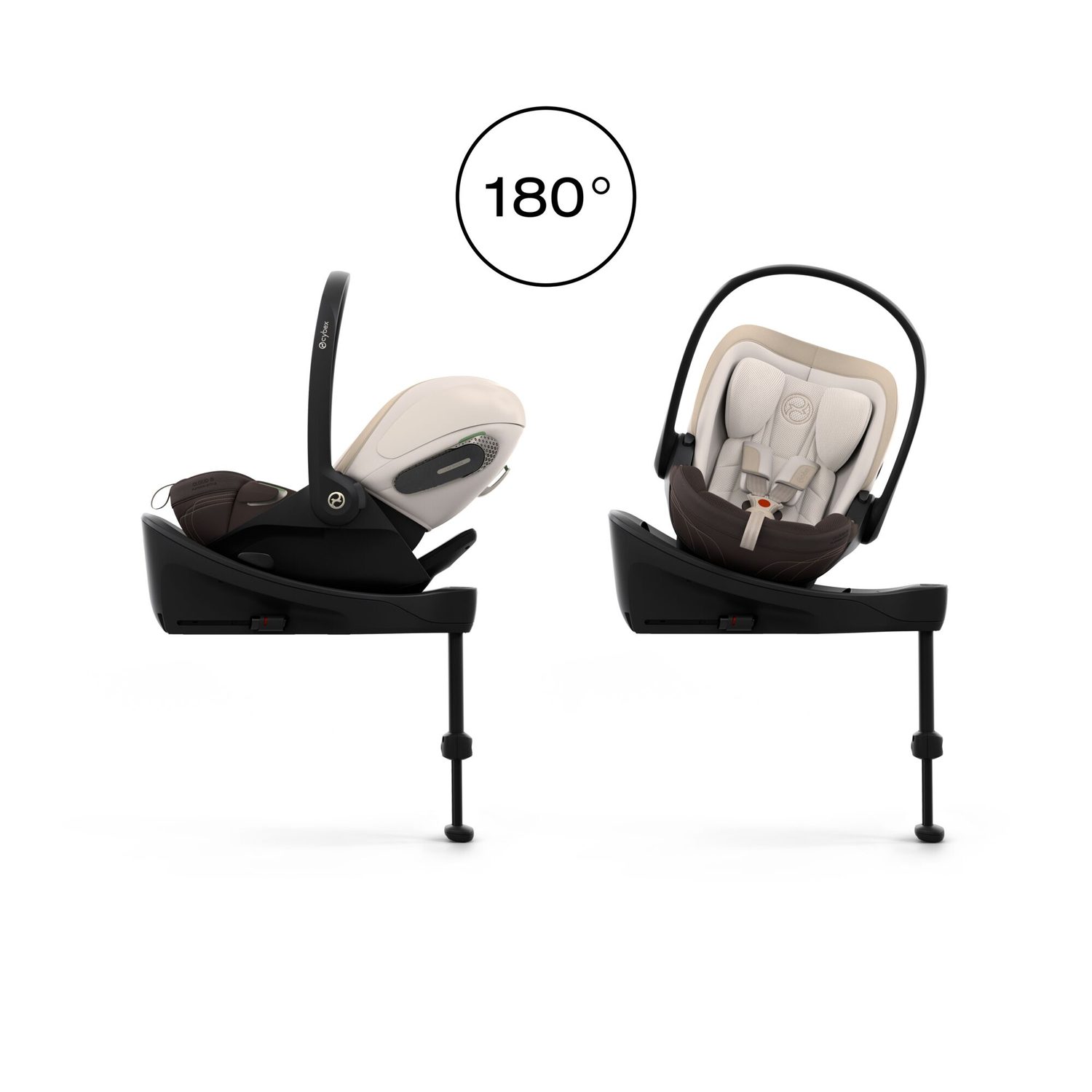CYBEX Cloud S otočení 180° jednou rukou na základně Base S