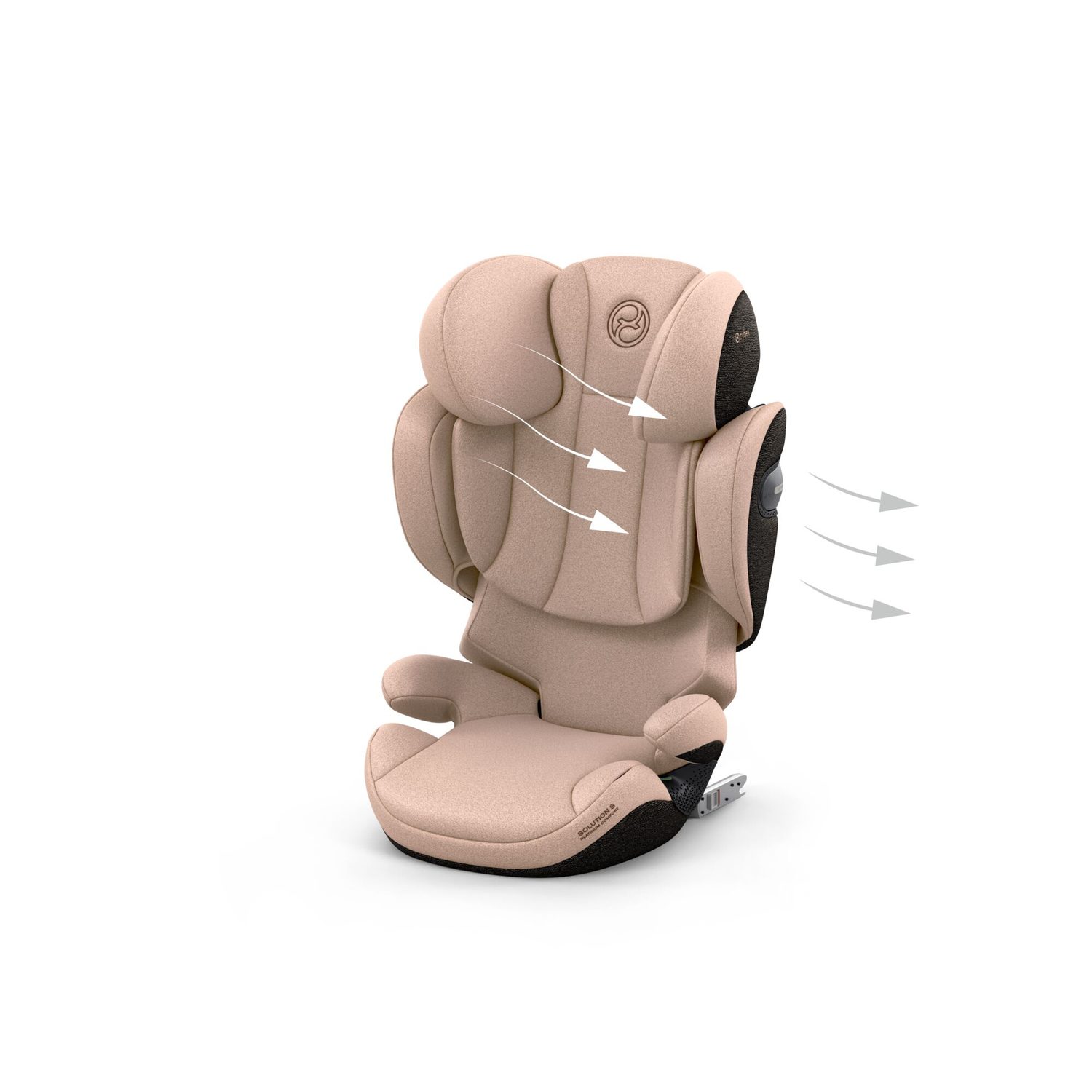 Odvětrávaná skořepina Cybex Solution S Comfort - celoplošná ventilace pro celoroční pohodlí