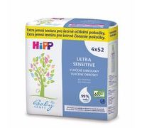 HiPP Babysanft Čistící vlhčené ubrousky ULTRA SENSITIVE bez parfému 4x52ks