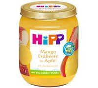 HIPP BIO SUPEROVOCE JABLKO, MANGO A JAHODY 160 G - OVOCE/DEZERTY - KRMENÍ