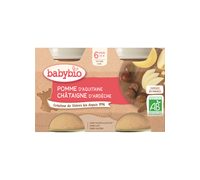 BABYBIO JABLKO S KAŠTANOVÝM PYRÉ 2X130 G - OVOCE/DEZERTY - KRMENÍ