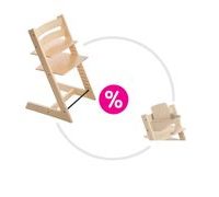 STOKKE® TRIPP TRAPP® + BABY SET ZDARMA - JÍDELNÍ ŽIDLIČKY DŘEVĚNÉ - KRMENÍ
