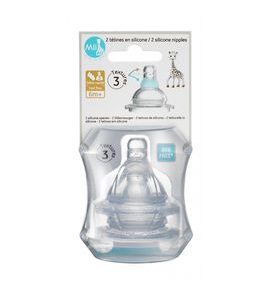 MII SOPHIE LA GIRAFE SET 2 KS SAVIČEK - RYCHLÝ PRŮTOK - L - SAVIČKY A PÍTKA - KRMENÍ