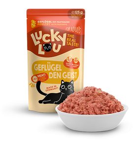 LUCKY LOU LUCKY LOU LIFESTAGE ADULT S DRŮBEŽÍM MASEM 125 G - KAPSIČKY PRO KOČKY - CHOVATELSKÉ POTŘEBY MALVÍKZOO