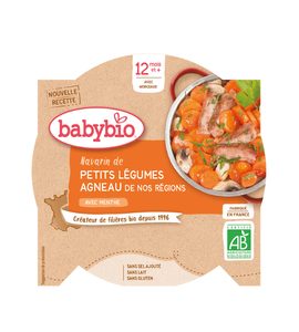 BABYBIO DUŠENÁ ZELENINA S JEHNĚČÍM MASEM 230 G - MASO/ZELENINA - KRMENÍ