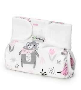 T-TOMI ORTOPEDICKÉ ABDUKČNÍ KALHOTKY - SUCHÝ ZIP PINK BEARS (3-6KG) - PLENKOVÉ KALHOTKY - PŘEBALOVÁNÍ