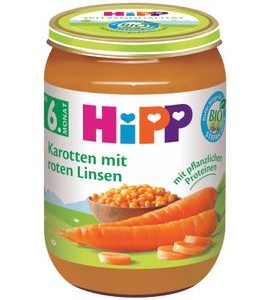 HIPP BIO MRKEV S ČERVENOU ČOČKOU 190G - MASO/ZELENINA - KRMENÍ