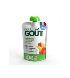 GOOD GOUT BIO OVESNÝ DEZERT S JAHODOU A BANÁNEM 90 G - KAPSIČKY - KRMENÍ