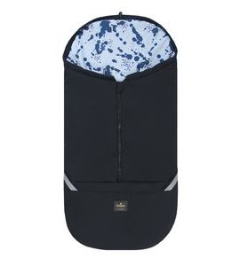 EMITEX FUSAK 2V1 COCOON SOFTSHELL BLACK + BLUE SPLASH - FUSAKY DO KOČÁRKU - KOČÁRKY A PŘÍSLUŠENSTVÍ