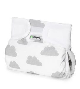 T-TOMI ORTOPEDICKÉ ABDUKČNÍ KALHOTKY - SUCHÝ ZIP GREY CLOUDS (3-6KG) - PLENKOVÉ KALHOTKY - PŘEBALOVÁNÍ