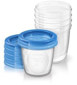 PHILIPS AVENT VIA POHÁRKY S VÍČKEM 180ML 5KS - USKLADNĚNÍ JÍDLA - KRMENÍ
