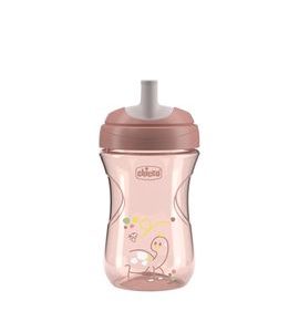 CHICCO HRNEČEK ADVANCED SE SLÁMKOVÝM NÁÚSTKEM PINK, 12M+ - DĚTSKÉ HRNEČKY - KRMENÍ