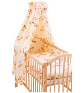 SCARLETT SOUPRAVA DO POSTÝLKY 4-DÍLNÁ ŽIRAFA ŽLUTÁ 90X120CM - POVLEČENÍ DO POSTÝLKY - SPINKÁNÍ