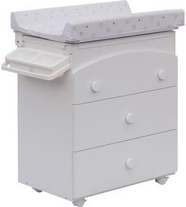 SCARLETT PŘEBALOVACÍ KOMODA S VANIČKOU VELA BÍLÁ S PŘEBALOVACÍ PODLOŽKOU HVĚZDIČKA BÍLÁ - PŘEBALOVACÍ KOMODY - PŘEBALOVÁNÍ
