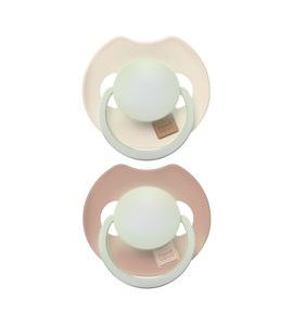 LOVI DUDLÍK SVÍTÍCÍ SILIKONOVÝ DYNAMICKÝ PRIME 6-18M 2KS IVORY/BLUSH - ŠIDÍTKA A DOPLŇKY - KRMENÍ