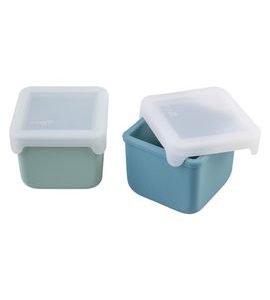 MELII SILIKONOVÉ KRABIČKY NA SVAČINU 237 ML, 2KS - ZELENÉ - USKLADNĚNÍ JÍDLA - KRMENÍ