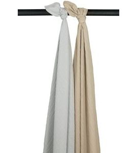 MEYCO MUŠELÍNOVÉ PLENY 2-BALENÍ LIGHT GREY/SAND - ZAVINOVACÍ PLENY / OSUŠKY VELKÉ - PŘEBALOVÁNÍ