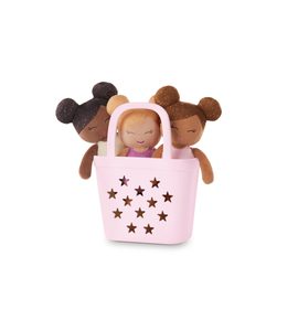 LULLA BABY PANENKY PLYŠOVÉ DO VANY V KOŠÍKU PINK - HRAČKY DO VANY - PRO DĚTI