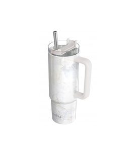 QUOKKA NEREZOVÝ TERMOHRNEK S BRČKEM VIBE MARBLE 880 ML - SPORTOVNÍ LAHVE - KRMENÍ