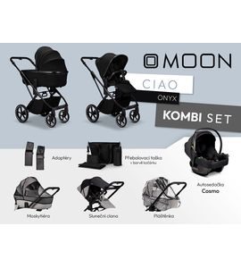 MOON CIAO KOMBI SET - ONYX - KOMBINACE S PŘÍSLUŠENSTVÍM - KOČÁRKY A PŘÍSLUŠENSTVÍ