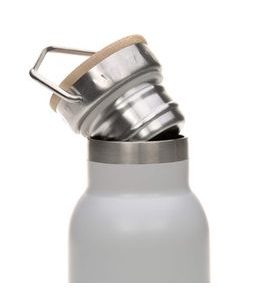 LÄSSIG BOTTLE STAINLESS ST. FL. INSULATED 700ML ADV. GREY - SPORTOVNÍ LAHVE - KRMENÍ