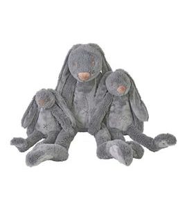 HAPPY HORSE KRÁLÍČEK RICHIE 28 CM ŠEDÝ - PLYŠOVÁ ZVÍŘATA - PRO DĚTI