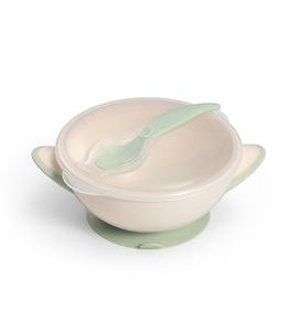 BABYONO MISKA UZAVÍRATELNÁ S PŘÍSAVKOU A LŽIČKOU 300 ML SVĚTLE RŮŽOVÁ 6M+ - MISKY, TALÍŘKY A PODLOŽKY - KRMENÍ