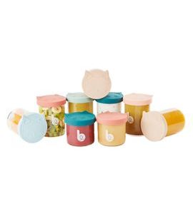 BABYMOOV SKLENĚNÉ MISKY S VÍČKY ISY BOWLS 6X 250ML + 3X 120ML - MISKY, TALÍŘKY A PODLOŽKY - KRMENÍ