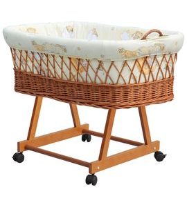 SCARLETT PROUTĚNÝ KOŠÍK NA MIMINKO MRÁČEK BÉŽOVÁ - KOŠÍKY A KOLÉBKY - SPINKÁNÍ