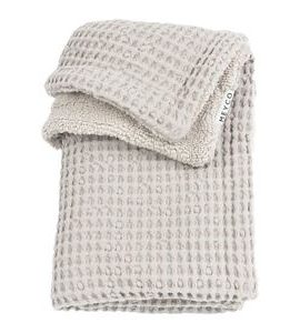 MEYCO DEKA DO POSTÝLKY WAFFLE TEDDY FLEECE - GREIGE - DĚTSKÉ DEKY PRO MIMINKA - SPINKÁNÍ