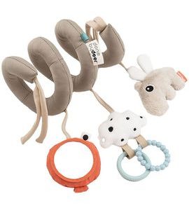 DONE BY DEER AKTIVNÍ SPIRÁLA HAPPY CLOUDS - PÍSKOVÁ - SPIRÁLY NA POSTÝLKU / AUTOSEDAČKU - PRO DĚTI