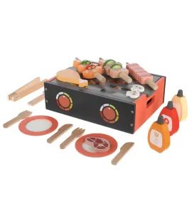 ZOPA DŘEVĚNÝ BBQ GRIL SET - JAKO MAMINKA - PRO DĚTI