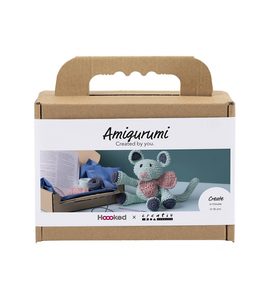 CREATIV COMPANY SADA NA HÁČKOVÁNÍ AMIGURUMI MYŠKA - NAVLÉKÁNÍ - PRO DĚTI
