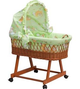 SCARLETT PROUTĚNÝ KOŠÍK NA MIMINKO S BOUDIČKOU MRÁČEK ZELENÁ - KOŠÍKY A KOLÉBKY - SPINKÁNÍ