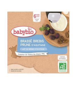 BABYBIO SVAČINKA Z OVČÍHO MLÉKA ŠVESTKA 4X85 G - OVOCE/DEZERTY - KRMENÍ