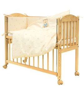 SCARLETT SOUPRAVA DO POSTÝLKY BABY 7-DÍLNÁ MÉĎA BÉŽOVÁ 90X41CM - POVLEČENÍ DO POSTÝLKY - SPINKÁNÍ