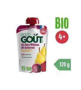 GOOD GOUT BIO HRUŠKA WILLIAMS S ČERVENOU ŘEPOU (120 G) - KAPSIČKY - KRMENÍ