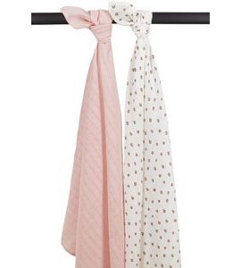 MEYCO MUŠELÍNOVÉ PLENY 2-BALENÍ MINI PANTHER SOFT PINK - ZAVINOVACÍ PLENY / OSUŠKY VELKÉ - PŘEBALOVÁNÍ