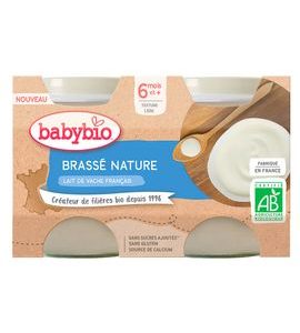 BABYBIO BRASSÉ Z FRANCOUZSKÉHO MLÉKA NATUR 2X130 G - OVOCE/DEZERTY - KRMENÍ