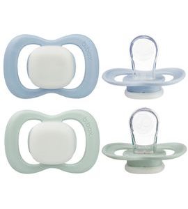 B.BOX DUDLÍKY SILIKONOVÉ 6M+, 2KS - GLOW SKY/SAGE - ŠIDÍTKA A DOPLŇKY - KRMENÍ