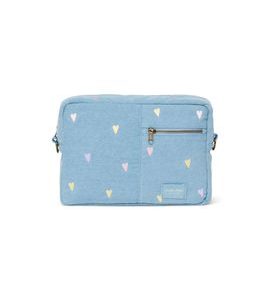STUDIO NOOS DENIM ORGANIZÉR NA KOČÁREK LIGHT BLUE HEARTS - ORGANIZÉRY A KOŠÍKY - KOČÁRKY A PŘÍSLUŠENSTVÍ