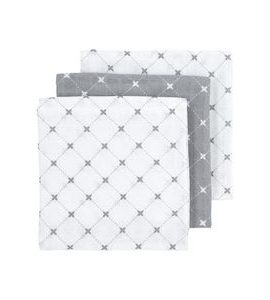 MEYCO MUŠELÍNOVÉ PLENY 70X70CM 3-BALENÍ - LOUIS GREY - LÁTKOVÉ PLENY SKLÁDANÉ - PŘEBALOVÁNÍ