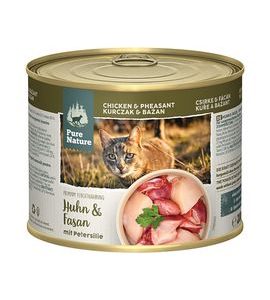 PURE NATURE CAT ADULT KONZERVA KUŘE A BAŽANT S PETRŽELKOU 200G - KONZERVY PRO PSY - CHOVATELSKÉ POTŘEBY MALVÍKZOO